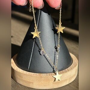 Gold Stainless Steel Star Charm Anklet